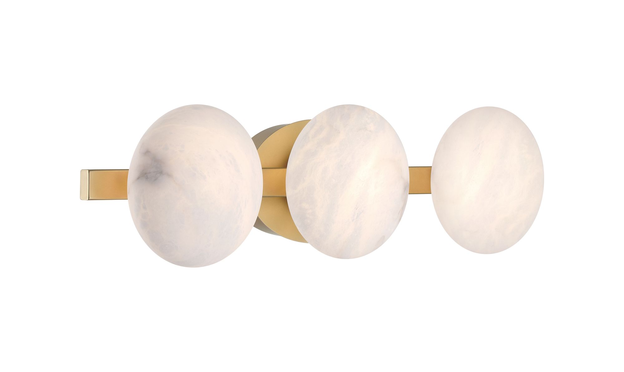 Image 5 Minka-Lavery Zill 3-Light 24-in Lily Gold Vanity Light with Alabaster Shade more views