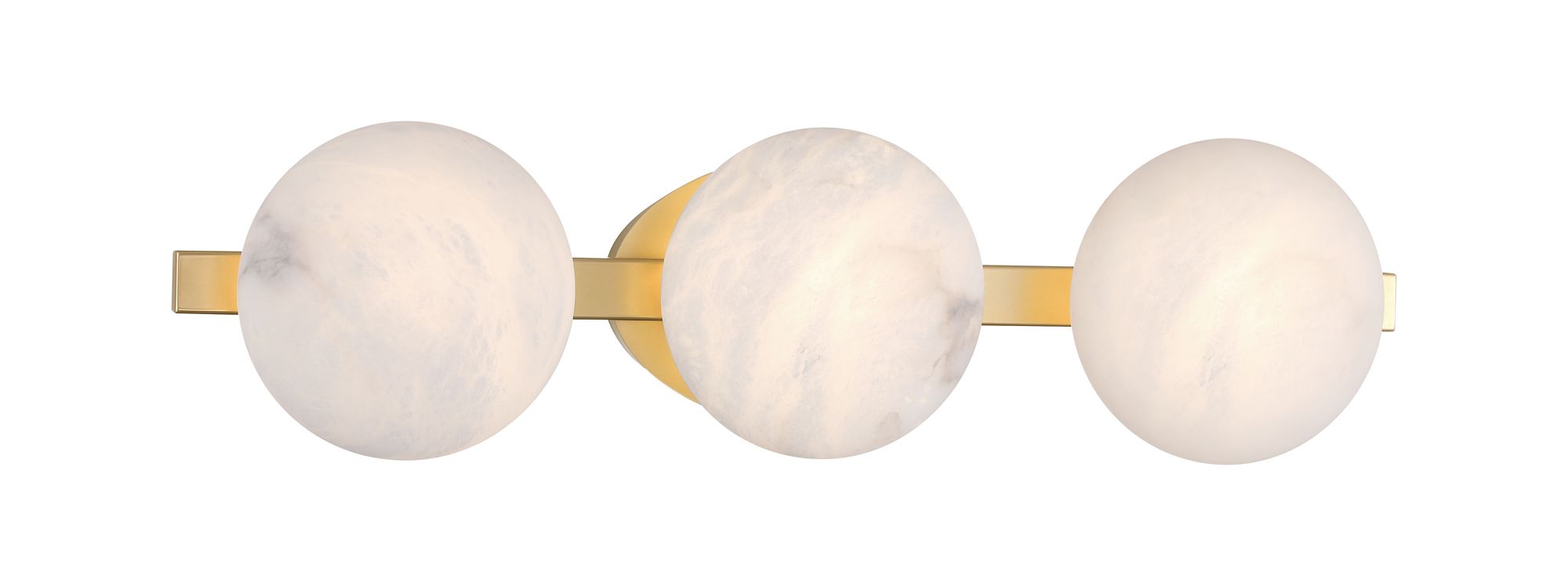 Image 6 Minka-Lavery Zill 3-Light 24-in Lily Gold Vanity Light with Alabaster Shade more views