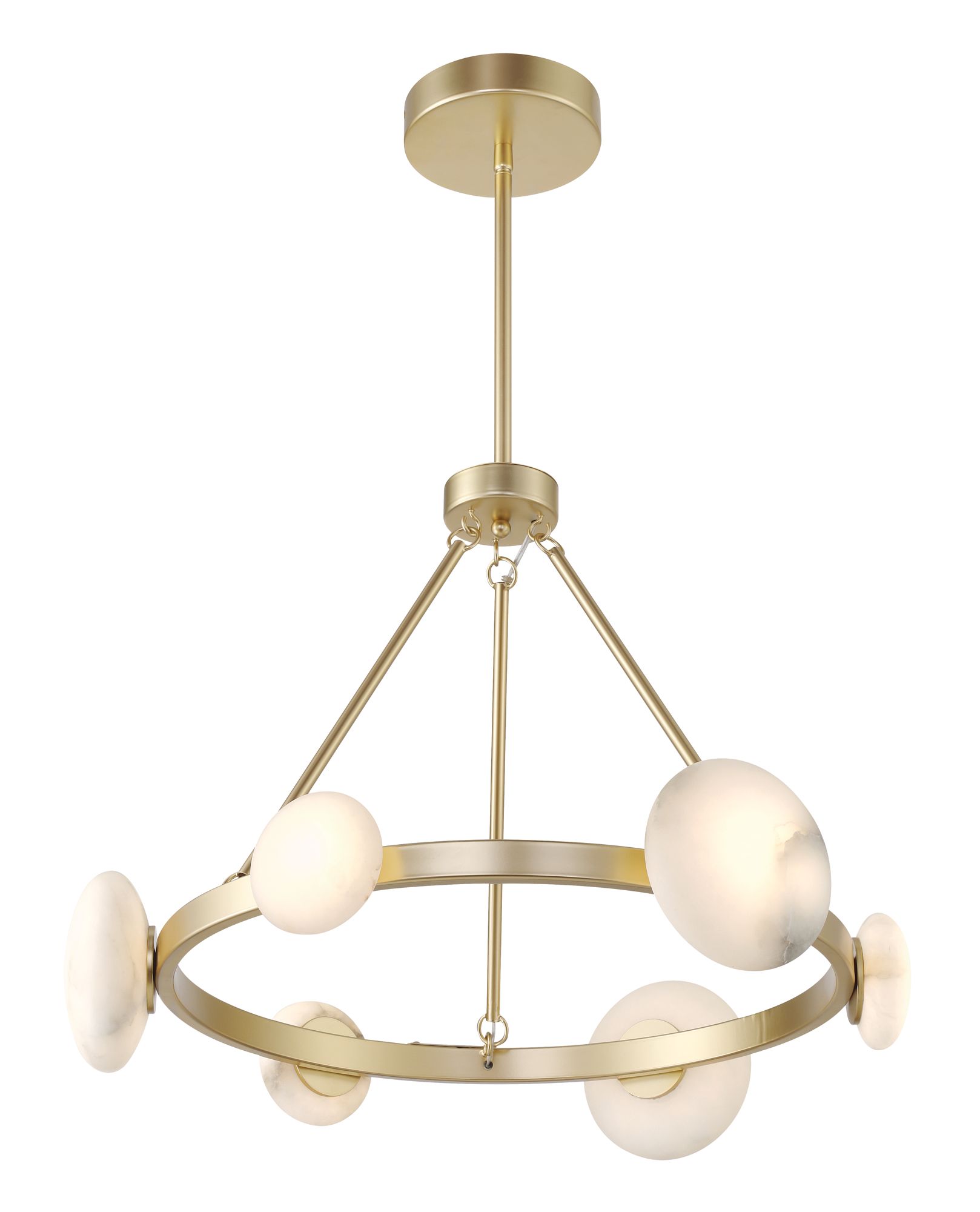Image 4 Minka Lavery Zill LED 27.69-in Gold Chandelier with Alabaster Shades more views