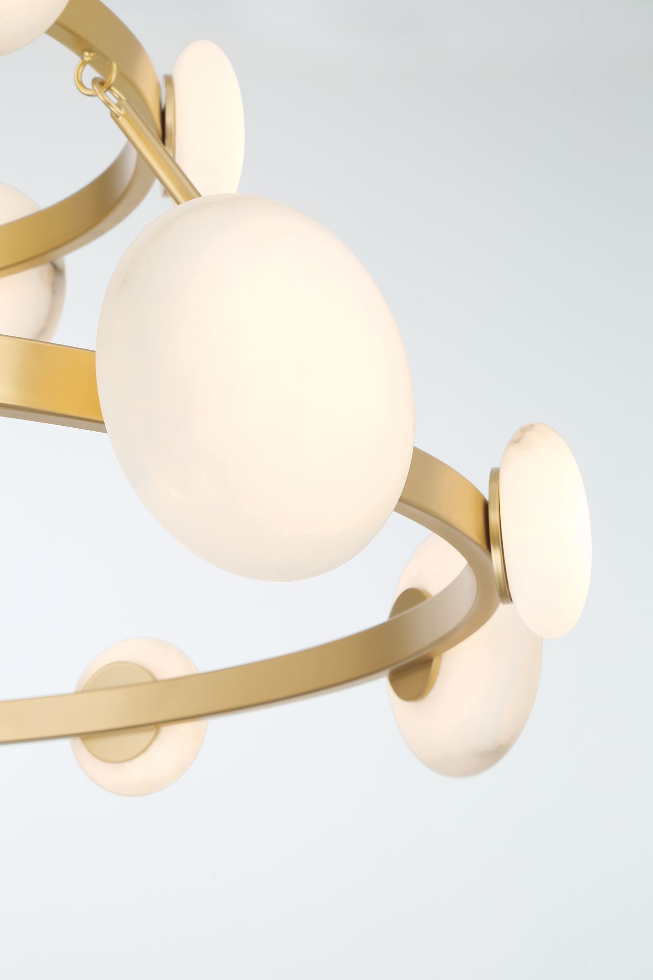 Image 6 Minka Lavery Zill LED 42-in Gold Chandelier with Alabaster Shades more views