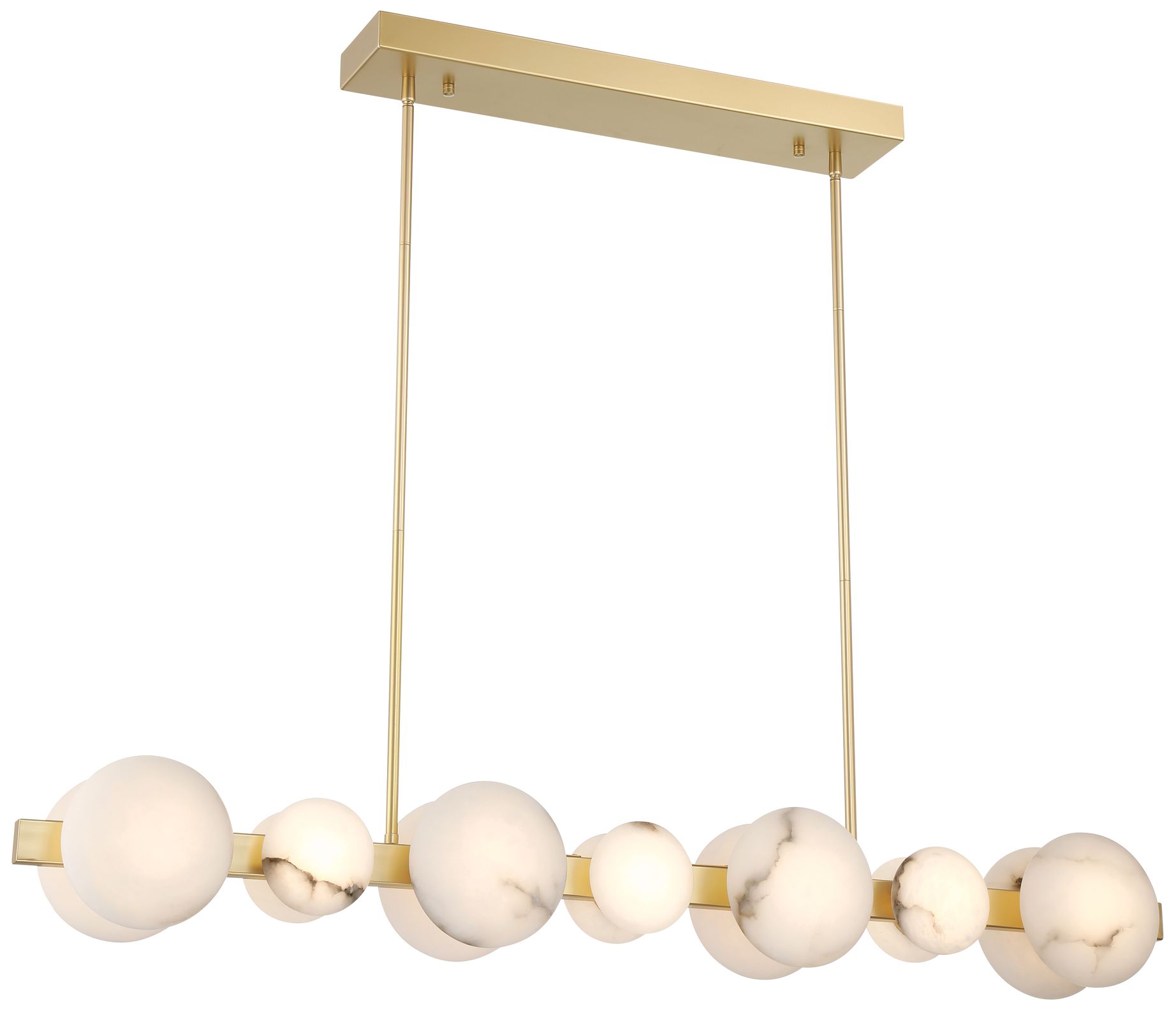 Minka Lavery Zill LED 48-in Gold Linear Chandelier