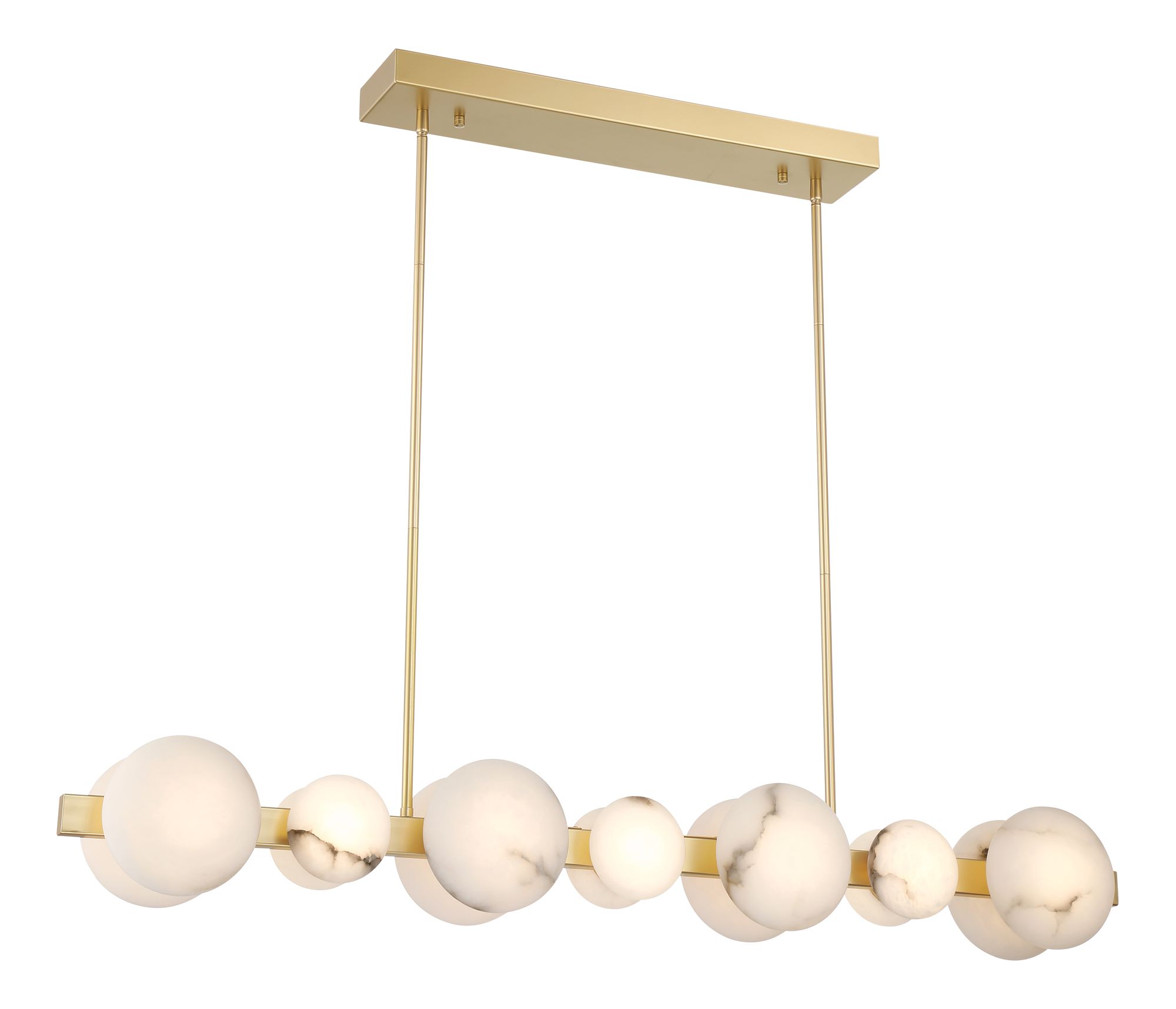 Image 2 Minka Lavery Zill LED 48-in Gold Linear Chandelier more views