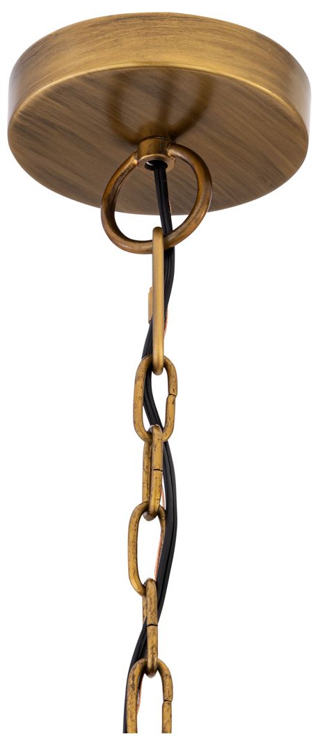 Minka Lavery Zinnia 1-Light 36-in Antique Brass Pendant with Metal Shade