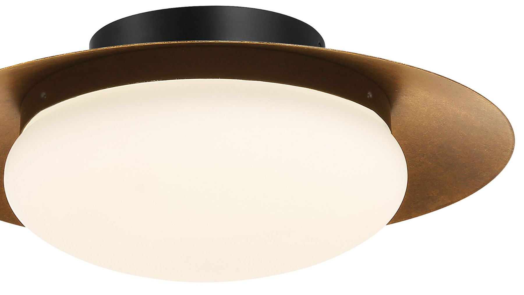 Image 2 Minka Lavery Zinola 1-Light LED Sand Black and Halcyon Gold Flush Mount more views