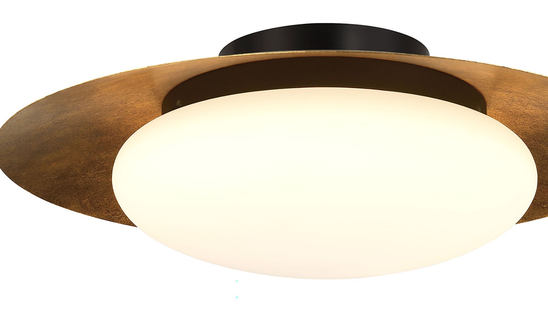 Image 3 Minka-Lavery Zinola 1-Light LED Sand Black and Halcyon Gold Flush Mount more views
