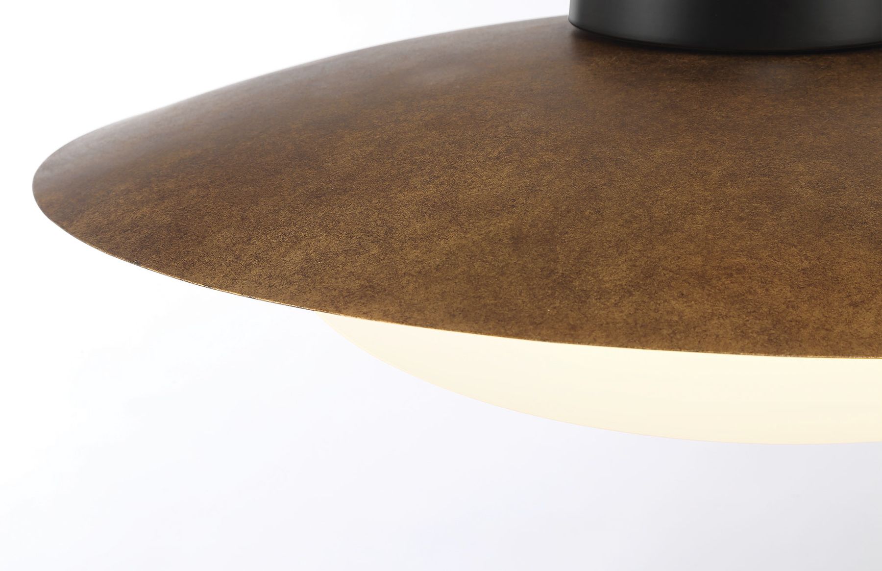 Minka-Lavery Zinola 1-Light LED Sand Black and Halcyon Gold Flush Mount