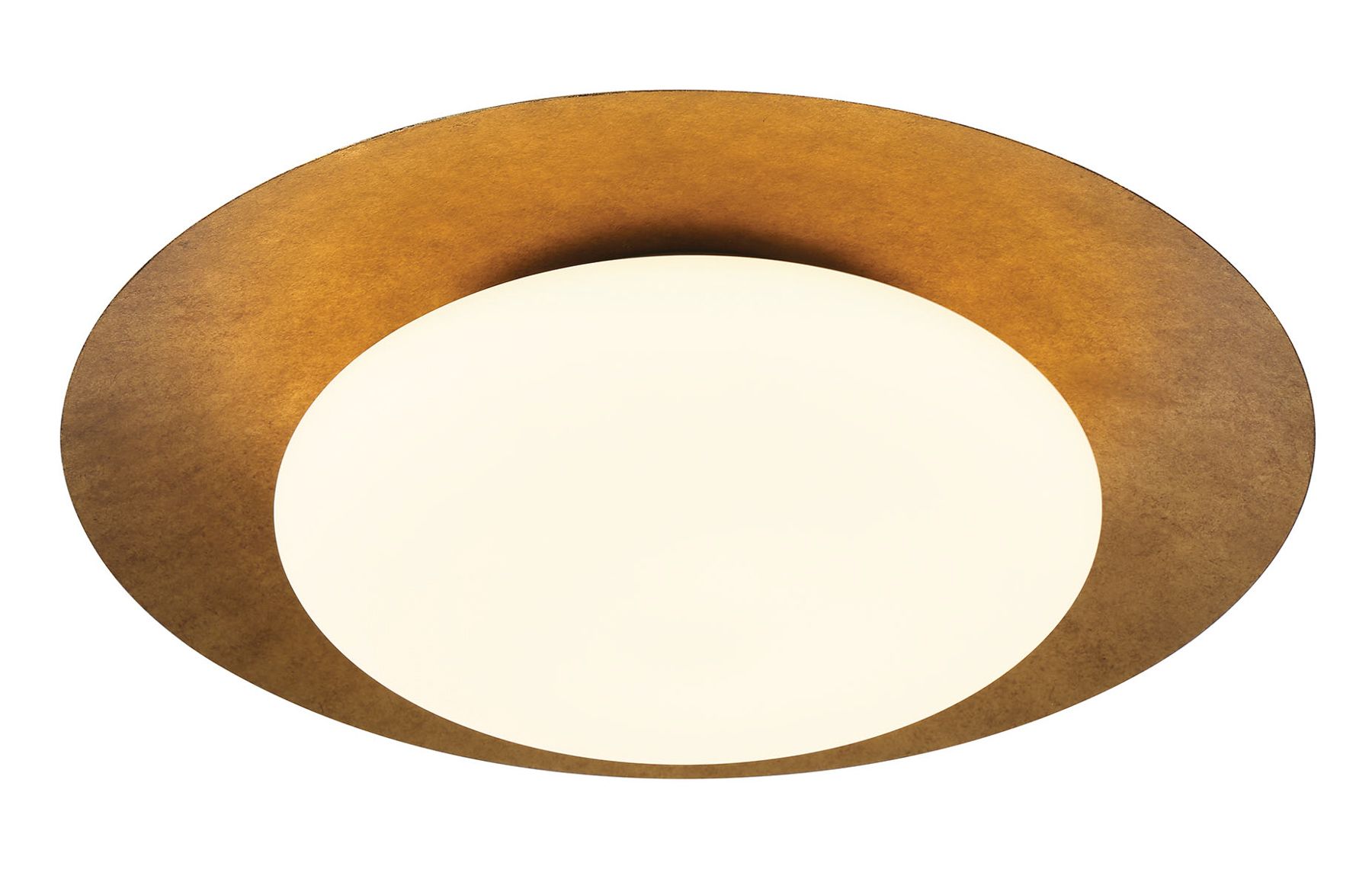 Minka-Lavery Zinola 1-Light LED Sand Black and Halcyon Gold Flush Mount