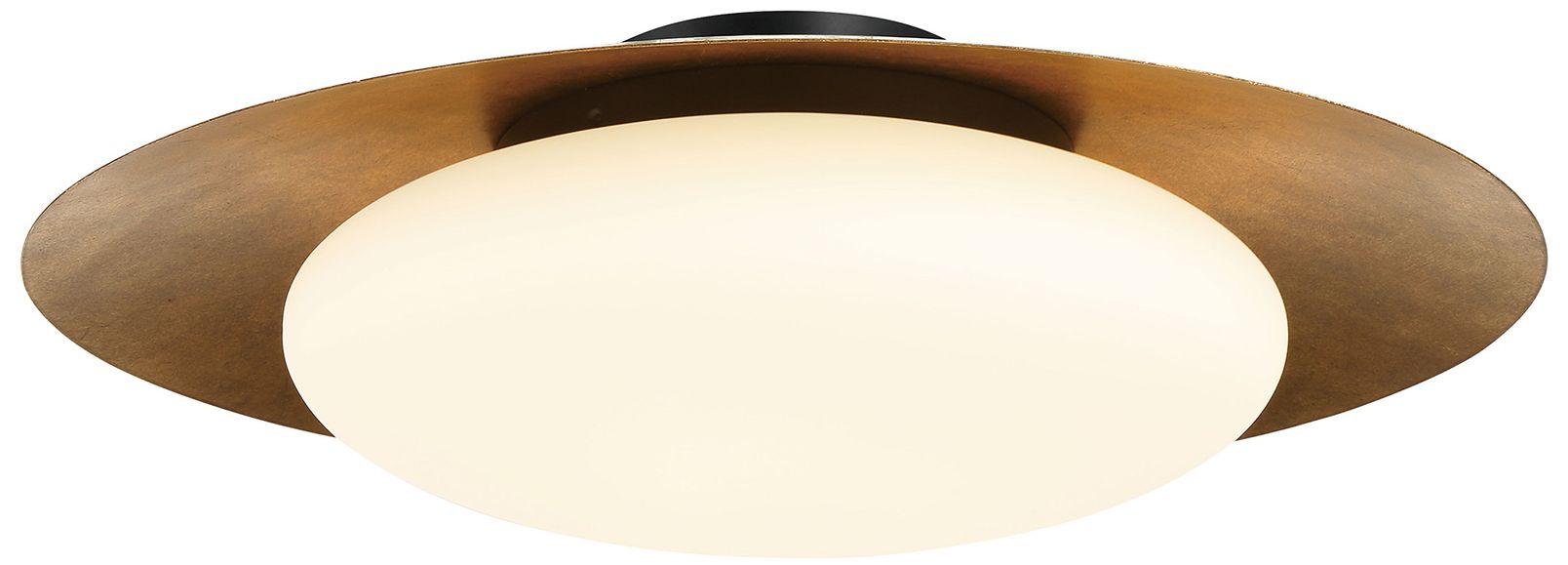 Image 2 Minka-Lavery Zinola 1-Light LED Sand Black and Halcyon Gold Flush Mount