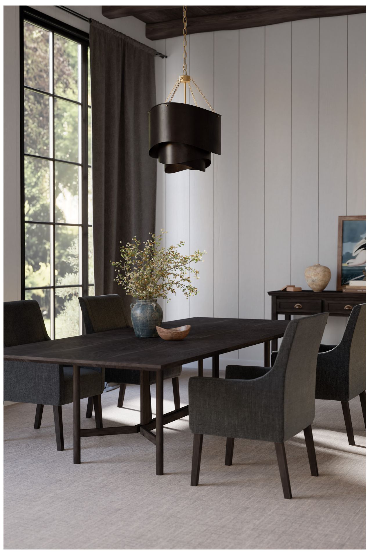Thumbnail4 of Minka Lavery Zyra 3-Light 20-in Legacy Brass and Bronze Pendant with Shade more views