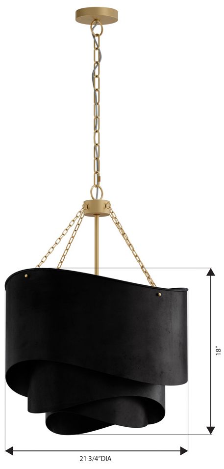 Minka Lavery Zyra 3-Light 20-in Legacy Brass and Bronze Pendant with Shade