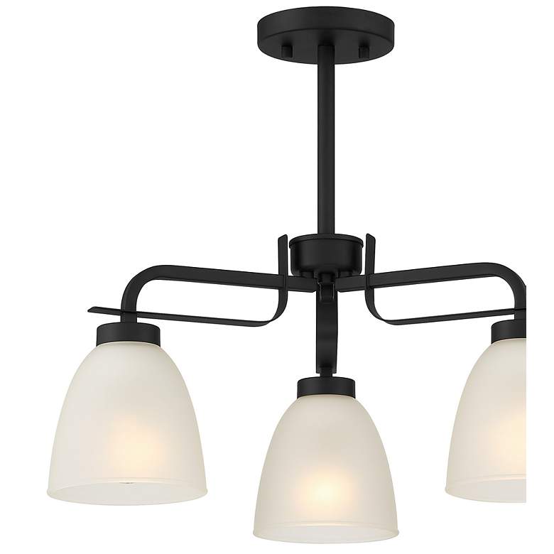 Image 2 Minka Lighting Kaitlen 20 1/4" Black Finish White Glass Ceiling Light more views