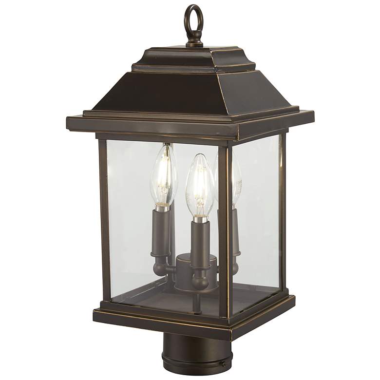 Image 2 Minka Mariner's Pointe 17 1/4" High Bronze Outdoor Post Light