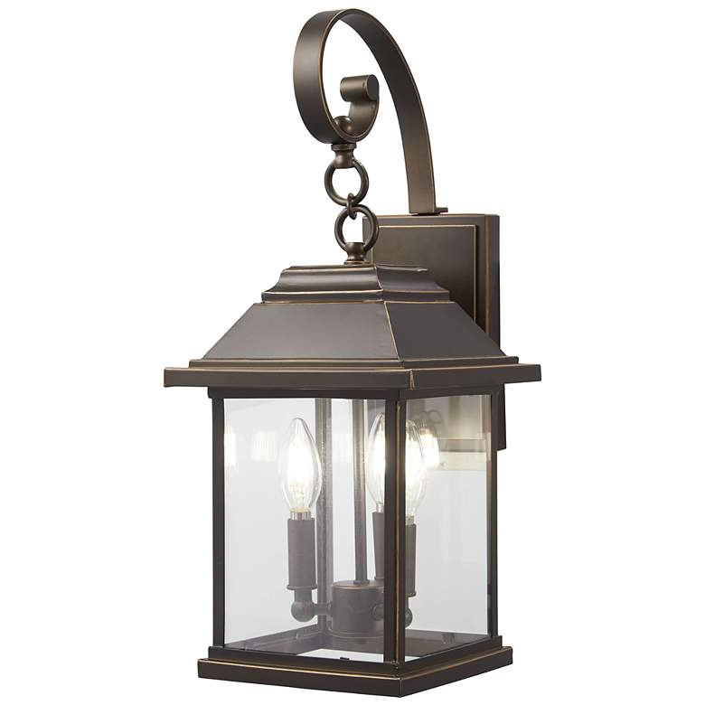 Image 1 Minka Mariner's Pointe 21 1/2" Bronze Outdoor Lantern Wall Light