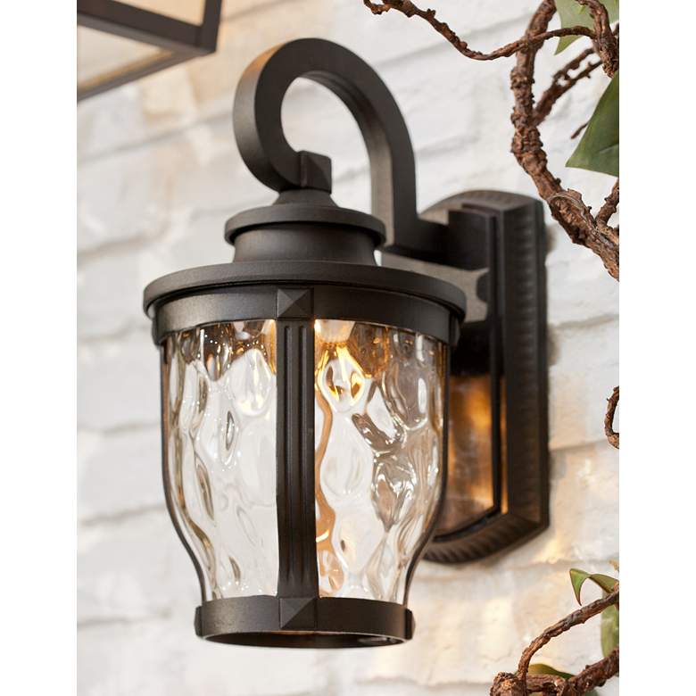 Image 2 Minka Merrimack 12 1/4" High Traditional Black LED Outdoor Wall Light