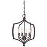 1_Minka Middletown 16" Wide Downton Bronze 4-Light Chandelier