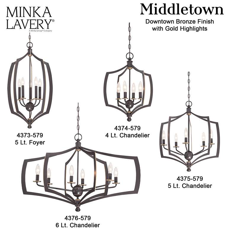 Image 7 Minka Middletown 16" Wide Downton Bronze 4-Light Chandelier more views