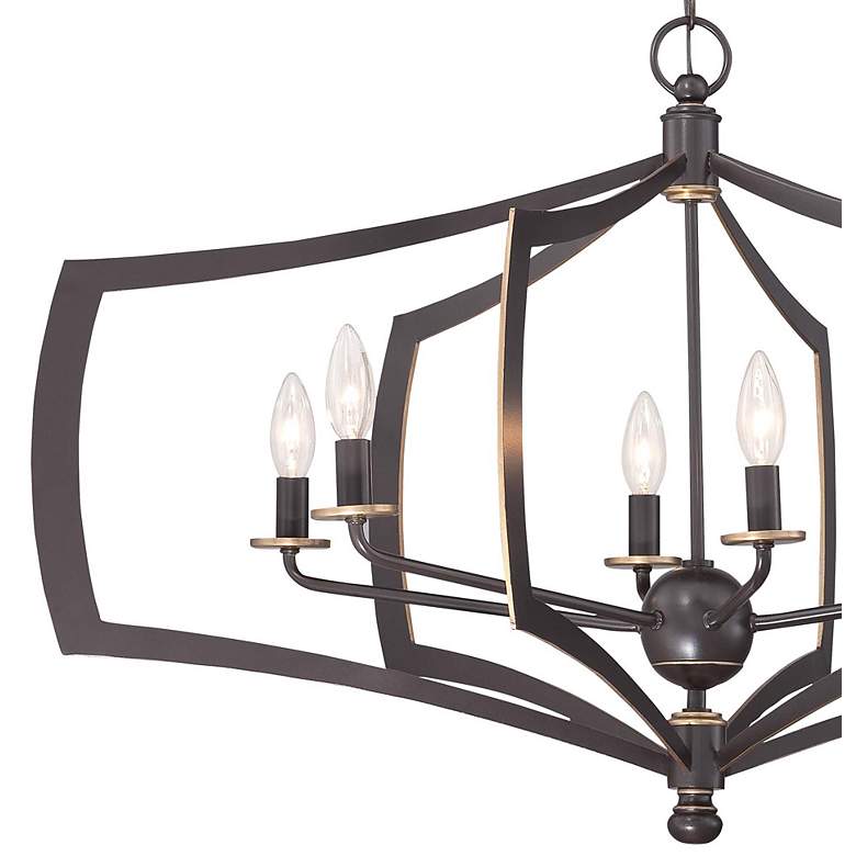 Image 3 Minka Middletown 34" Wide Downton Bronze 6-Light Oval Chandelier more views