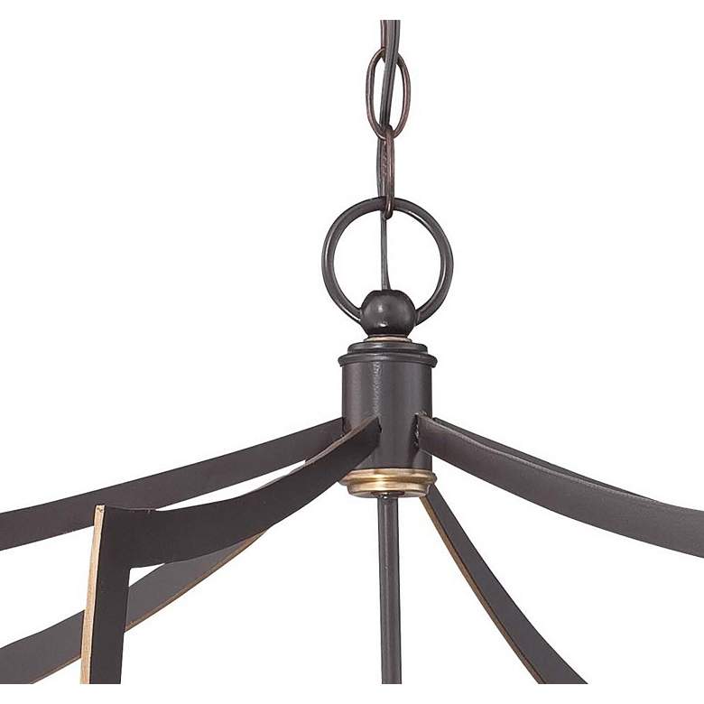 Image 4 Minka Middletown 34" Wide Downton Bronze 6-Light Oval Chandelier more views