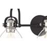 3_Minka Monico 10 1/2" High Matte Black and Nickel 2-Light Wall Sconce more views