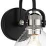 3_Minka Monico 10 1/2" Matte Black and Polished Nickel Wall Sconce more views