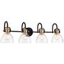 1_Minka Monico 35 3/4" Wide Bronze and Brass 4-Light Bath Light