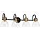 Minka Monico 35 3/4" Wide Bronze and Brass 4-Light Bath Light