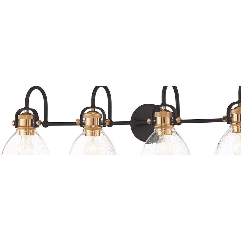Image 2 Minka Monico 35 3/4" Wide Bronze and Brass 4-Light Bath Light more views