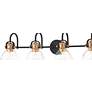 2_Minka Monico 35 3/4" Wide Bronze and Brass 4-Light Bath Light more views