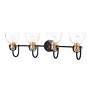 4_Minka Monico 35 3/4" Wide Bronze and Brass 4-Light Bath Light more views