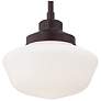 5_Minka Nola 12" Wide Brushed Bronze Opal Glass Mini Pendant more views
