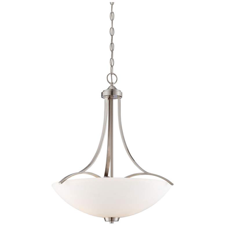 Image 1 Minka Overland Park 21 1/2" Wide Brushed Nickel 3-Light Pendant
