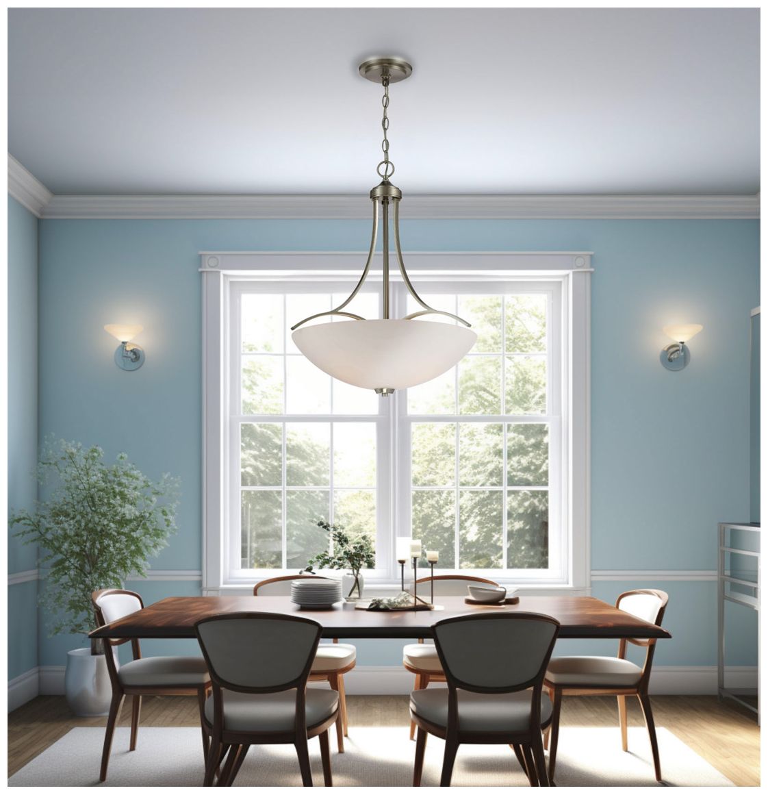 Image 4 Minka Overland Park 21 1/2" Wide Brushed Nickel 3-Light Pendant more views