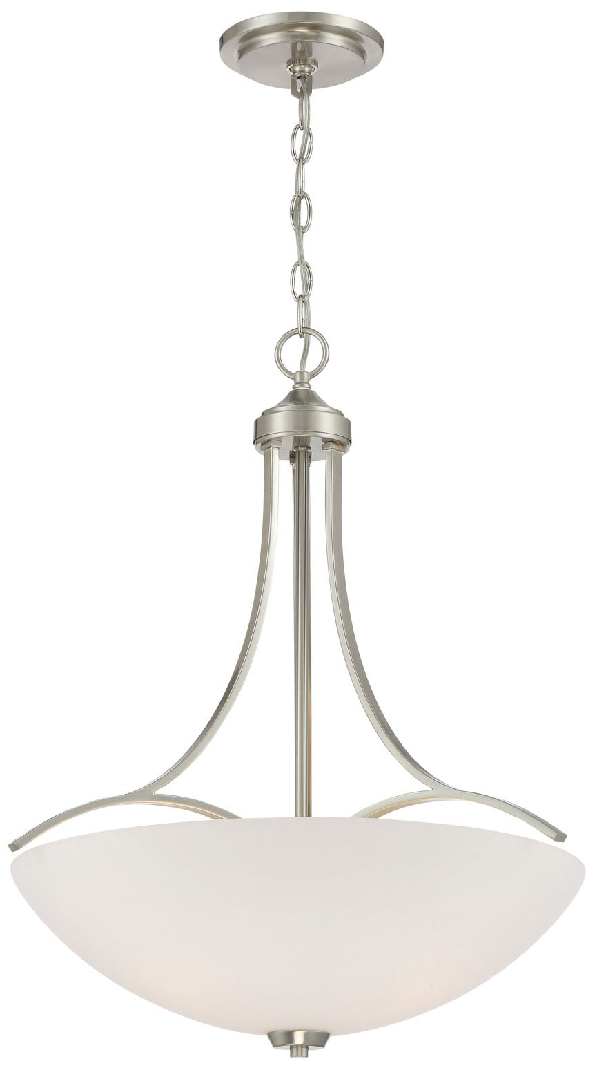 Image 5 Minka Overland Park 21 1/2" Wide Brushed Nickel 3-Light Pendant more views
