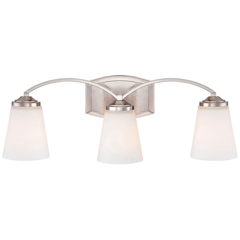 Image 1 Minka Overland Park 22 3/4" Wide Brushed Nickel 3-Light Bath Light