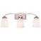 Minka Overland Park 22 3/4" Wide Brushed Nickel 3-Light Bath Light