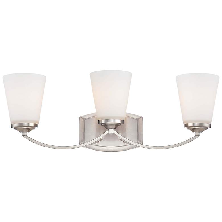 Image 3 Minka Overland Park 22 3/4" Wide Brushed Nickel 3-Light Bath Light more views
