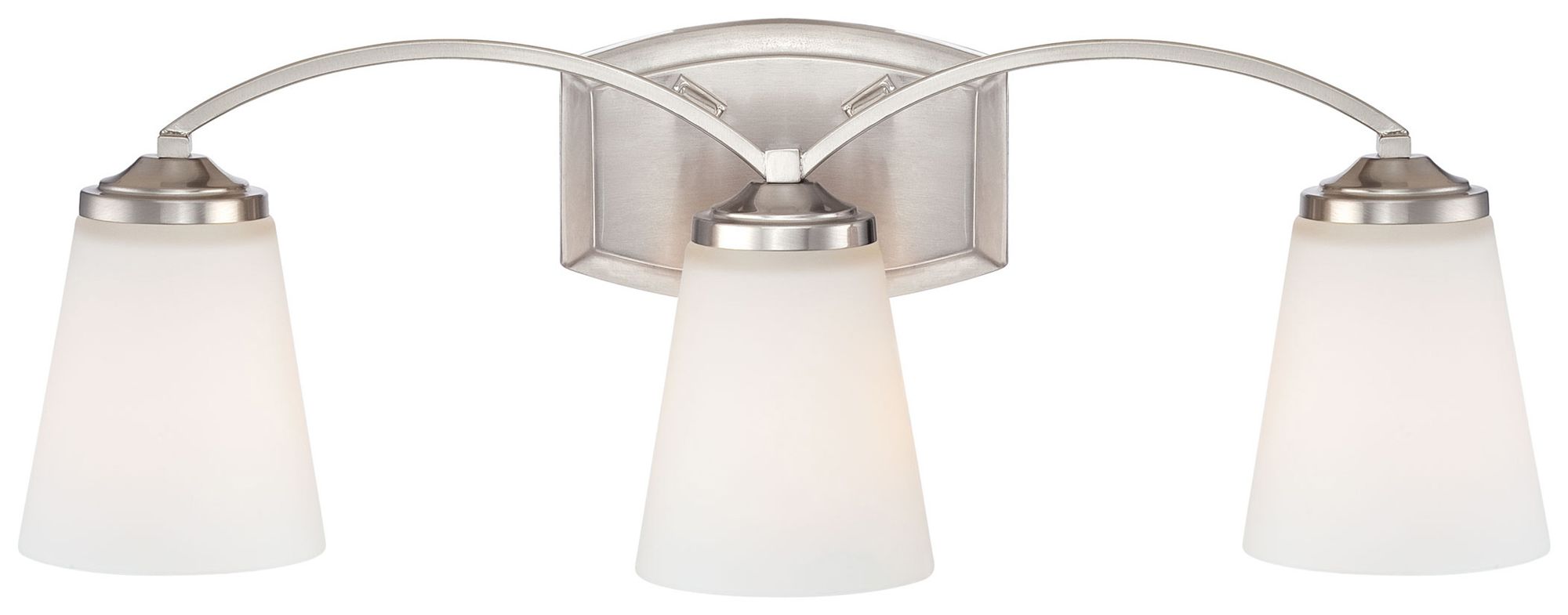 Minka Overland Park 22 3/4" Wide Brushed Nickel 3-Light Bath Light