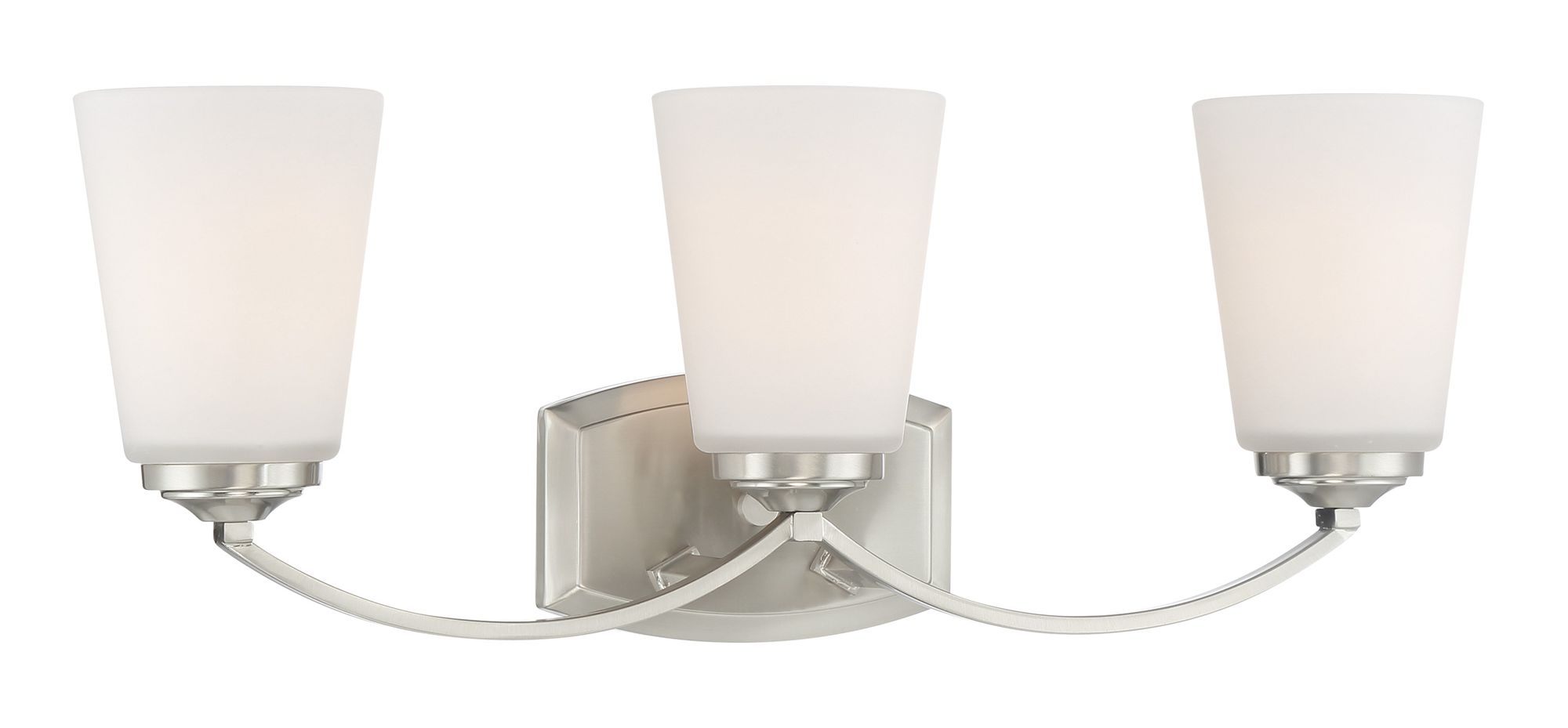 Minka Overland Park 22 3/4" Wide Brushed Nickel 3-Light Bath Light