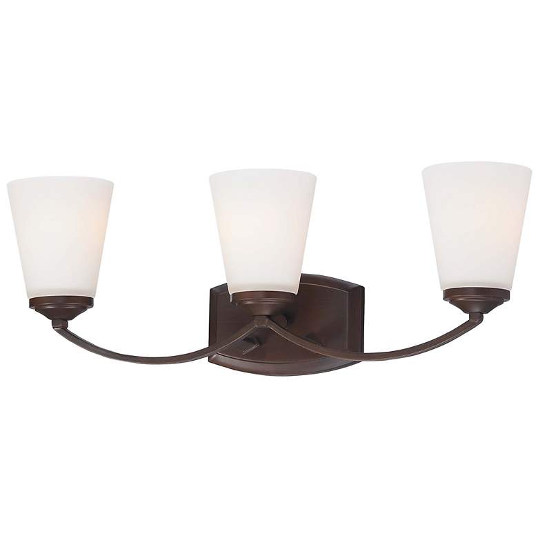 Image 2 Minka Overland Park 22 3/4" Wide Vintage Bronze 3-Light Bath Light