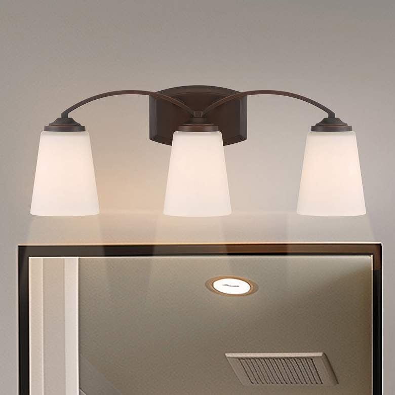 Image 1 Minka Overland Park 22 3/4" Wide Vintage Bronze 3-Light Bath Light