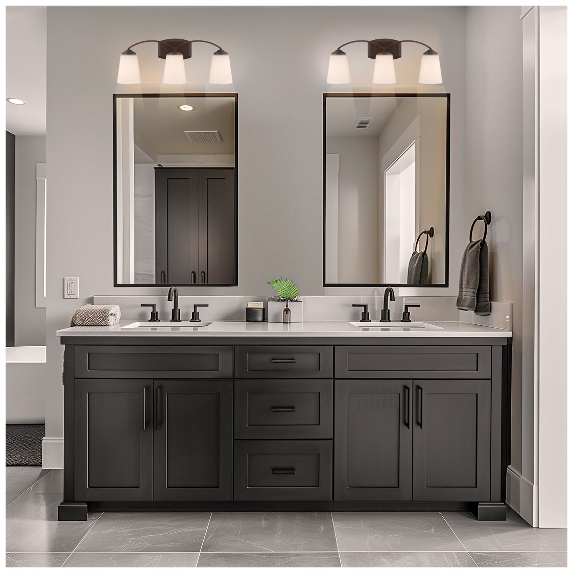 Image 4 Minka Overland Park 22 3/4" Wide Vintage Bronze 3-Light Bath Light more views