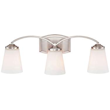 Minka Overland Park 22 3/4" Wide Brushed Nickel 3-Light Bath Light