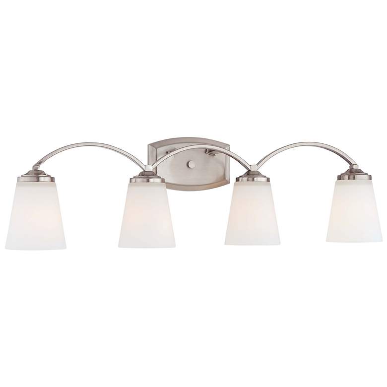 Image 1 Minka Overland Park 30 1/2" Wide Brushed Nickel 4-Light Bath Light