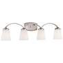 1_Minka Overland Park 30 1/2" Wide Brushed Nickel 4-Light Bath Light