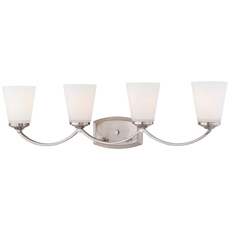 Image 3 Minka Overland Park 30 1/2" Wide Brushed Nickel 4-Light Bath Light more views