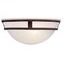 1_Minka Pacifica 5 1/4" High Antique Bronze Marble Glass Wall Sconce