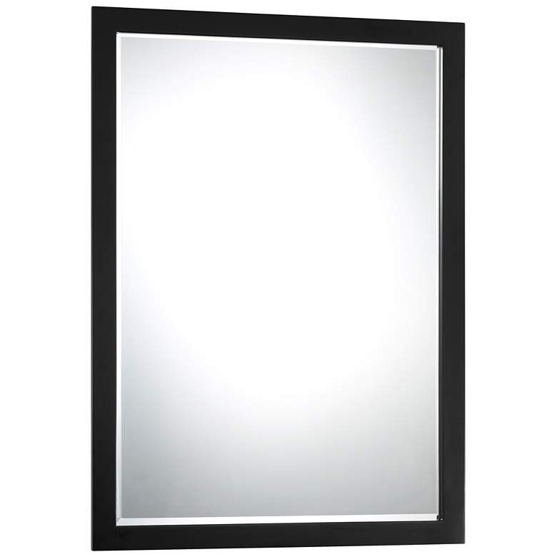 Image 1 Minka Paradox 24" x 33" Coal Black Rectangular Wall Mirror