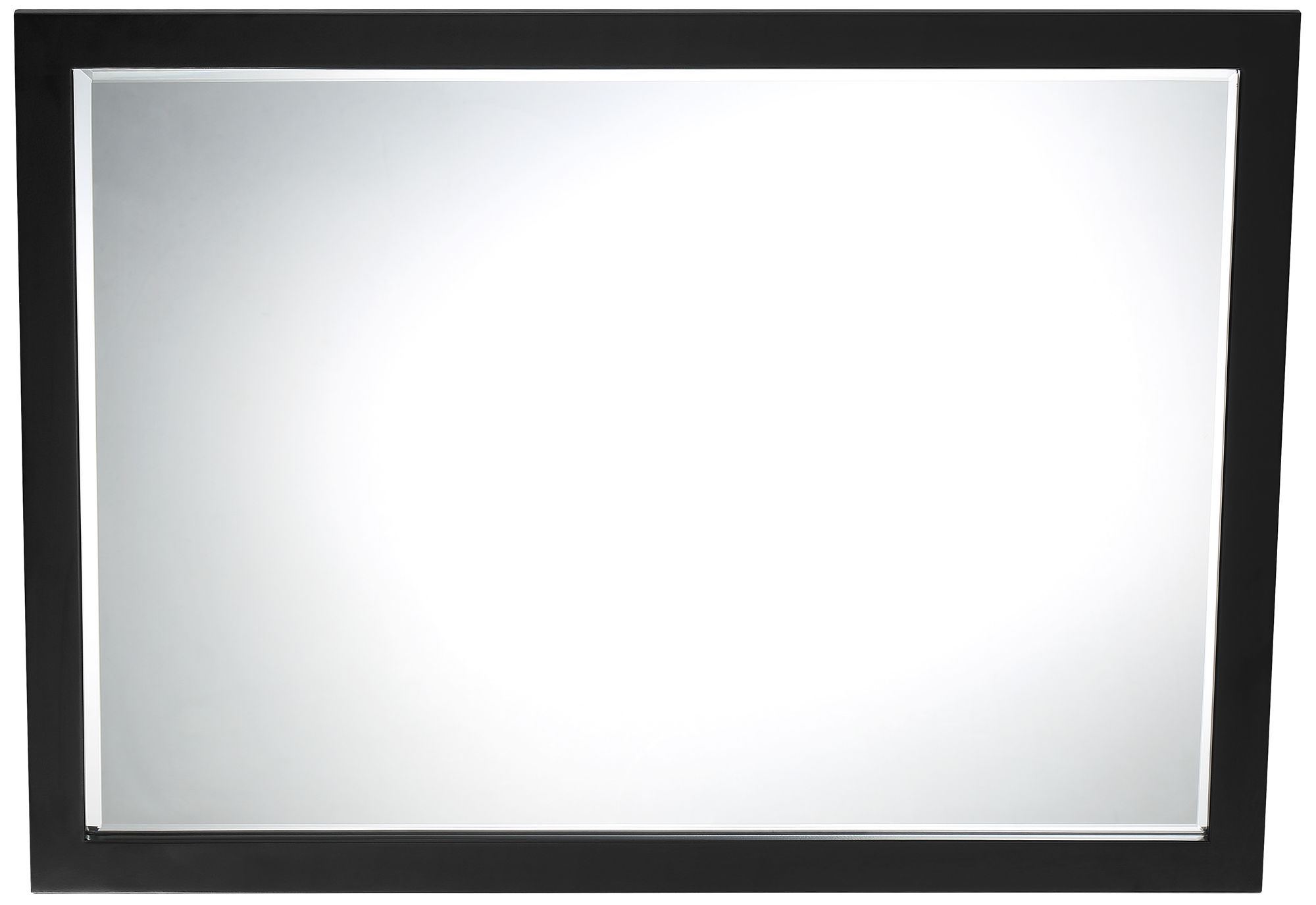 Image 2 Minka Paradox 24" x 33" Coal Black Rectangular Wall Mirror more views