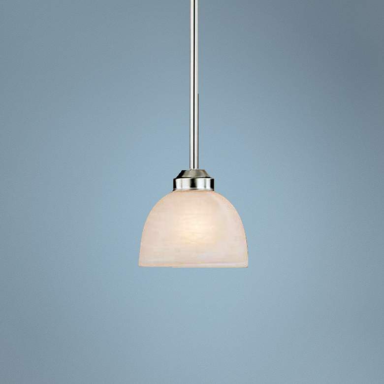 Image 1 Minka Paradox Brushed Nickel 6 1/2" Wide Single Mini Pendant Light
