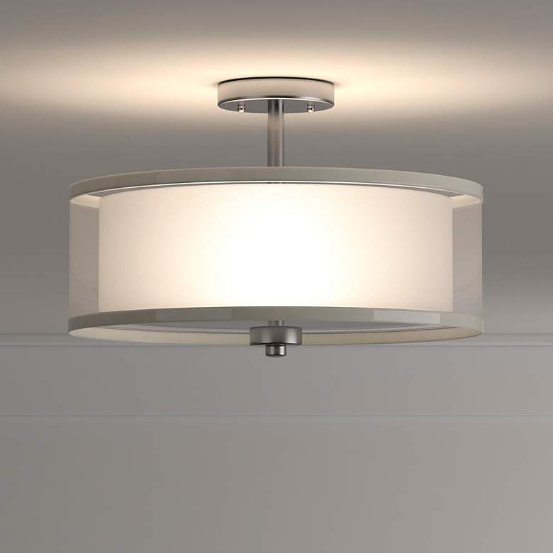 Image 5 Minka Parsons Studio 15" Double Shade Semi Flush Mount Ceiling Light more views